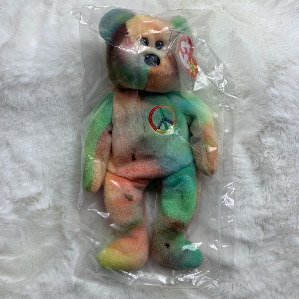 Ty Beanie Baby Peace the Bear 1996